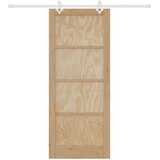 Klizna vrata Prirodna i bijela 86 x 211 cm Masivna borovina | shoptok.hr
