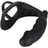 Black Velvets Black Velvet - penis analni vibrator s prstenom za penis i testise (crni) | shoptok.hr