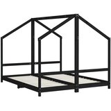  Okvir za dječji krevet crni 2x(80x200) cm masivna borovina | shoptok.hr