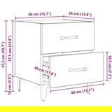 Ormarić za krevet s ladicama 2 pcs Staro drvo 40 x 35 x 47.5 cm | shoptok.hr