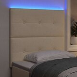  LED glava kreveta S LED lampica Krema 80 cm Poliester | shoptok.hr