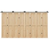  Komplet opreme za drsna vrata 400 cm jeklo črne barve, (22047116) | Shoptok.si