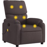Maison Chic masažni naslanjač - Relax naslanjač temno rjavo blago, (22134871) | Shoptok.si