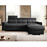 ELTAP Črna raztegljiva/s prostorom za shranjevanje kotna sedežna garnitura (desni kot/z ležalnikom) Fresia – | Shoptok.si