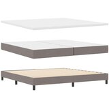 Krevet s opruga kutije Sivo-smeđa 200 x 200 cm tkanina | Eponuda.com