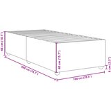  Okvir kreveta bez madraca svjetlosivi 100x200 cm od tkanine | shoptok.hr