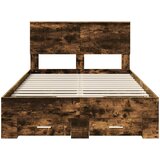  Krevetna konstrukcija Dimljeni hrast 120 x 200 cm | Shoptok.si
