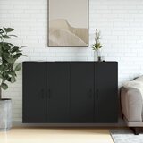 The Living Store Stenska TV omarica 2 kosa črn inženirski les - Stenska Omarica, (21435673) | Shoptok.si