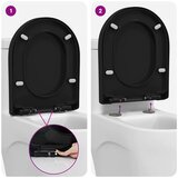  WC daska Podesiva Crna 48 x 36,5 x 4,5 cm Polipropilen | shoptok.hr