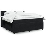vidaXL Krevet s oprugama i madracem crni 200x200 cm baršunasti | shoptok.hr