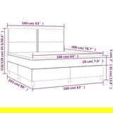  Box spring postelja z vzmetnico temno rjava 160x200 cm blago, (20899001) | Shoptok.si