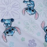 Jerry Fabrics Bela bombažna otroška posteljnina za otroško posteljico 100x135 cm Lilo and Stitch "Ohana White" – | Shoptok.si