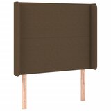  LED uzglavlje tamnosmeđe 93x16x118/128 cm od tkanine | Eponuda.com