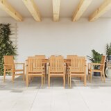 vidaXL Složive vrtne stolice 8 kom 56 5x57 5x91 cm od masivne tikovine | shoptok.hr