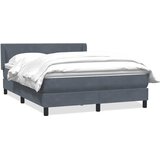  s oprugama i madracem tamnosivi 160x210 cm baršunasti | shoptok.hr