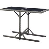 The Living Store Vrtni stol antracit 110 x 53 x 72 cm stakleni i poliratan | shoptok.hr