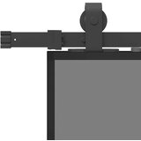  Klizna vrata s priborom crna 76 x 205 cm kaljeno staklo | shoptok.hr