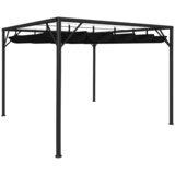 vidaXL vrtni paviljon z zložljivo streho 3x3 m antraciten | Shoptok.si
