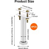 EUBSWA 4x nastavljive podporne noge za posteljni okvir 18–32cm | Shoptok.si