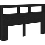 Ormarić za uzglavlje LED boja crni hrasta 160x17x102 cm | shoptok.hr