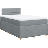 Maison Chic Box spring postelja - Vzmetna postelja z vzmetnico svetlo siva 120x200 cm blago SL5206, (21905569) | Shoptok.si