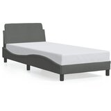  Okvir za krevet Dover tamno sivi 90x190 cm tkanina | Shoptok.si