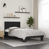  Okvir za krevet crni 75 x 190 cm od konstruiranog drvo i metal | shoptok.hr