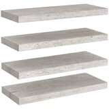 Maison Chic 4 kosi Stenske Police - Viseče police betonsko sive 60x23,5x3,8 cm MDF, (21758657) Cene