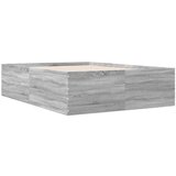 vidaXL Posteljni okvir siva sonoma 135x190 cm inženirski les, (21216415) Cene