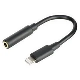 Audio Adapter kabel (8.5cm, Lightning muški na 3.5mm ženski, crni)