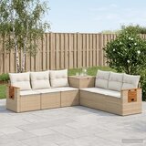  Set sofe 7 kom. Bež i krem bijela Poli Rattan i čelik | shoptok.hr