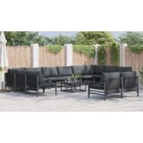 vidaXL Sjedeća garnitura za vrt 13 pcs Antracit Čelik | shoptok.hr