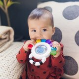 BABY EINSTEIN Outstanding Opus Rattle & Teether Sensory Toy grizalo z ropotuljico 1 kos | Shoptok.si