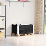  Okviri za palete 2 kom crni 80x60 cm od masivne borovine | shoptok.hr