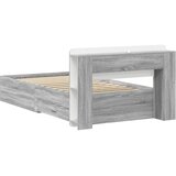 Okvir kreveta s pohranom s uzglavljem Siva Sonoma 80 x 200 cm | shoptok.hr