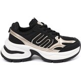 Shelvt Black women's sneakers with gold inserts | Shoptok.si