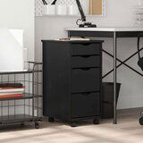 vidaXL Rolling Cabinet s predali "MOSS" Masivni les borovega lesa | Shoptok.si