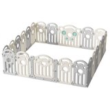  MamaKids modularni vrtić za djecu – suhi bazen, bež sivi 210 x 210 cm | shoptok.hr
