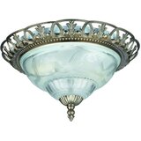 Searchlight Flush Stropna svetilka z 2 vgradnima svetilkama, starinska medenina, z difuzorjem iz matiranega stekla, E14, (22100872) | Shoptok.si
