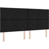  LED okvir za krevet s madracem Crna 200 x 200 cm Tkanina | shoptok.hr