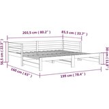  Dnevni krevet na izvlačenje bez madraca 80x200 cm | shoptok.hr