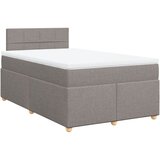 vidaXL Box spring postelja z vzmetnico taupe 120x200 cm blago, (21310656) | Shoptok.si