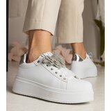 Gemre White-silver sneakers adorned with a butterfly with rhinestones Kariba | shoptok.hr