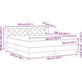 Box Spring krevet s madracem crni 180x200 cm baršun | shoptok.hr