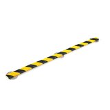 SHG zaščita površin knuffi®, z montažno letvijo, tip f, kos 1 m, rumene / črne barve | Shoptok.si