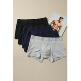 Trendyol muški set 5 komada bokserica Tmnaw21Bx0018, plava-siva-crna | Eponuda.com