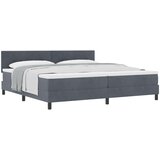 Krevet s opruga kutije Tamno siva 200 x 200 cm Baršun | Eponuda.com