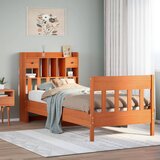 Maison Chic Posteljni okvir - Enojna postelja - Postelja za odrasle brez vzmetnice voščeno rjav 75x190 cm borovina-J13443, (21759185) | Shoptok.si