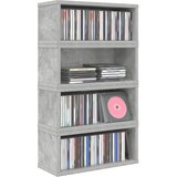  Stalak za CD-ove 4 kom. Betonska siva 40 x 17 x 17 cm | shoptok.hr