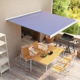  Tenda Kazetna tenda na ručno uvlačenje 350 x 250 cm plavo-bijela Cijene